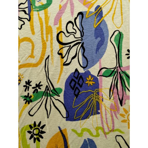 Chico's Size Medium (1) Touch of Cool Surreal Multicolor 3/4 Smock Sleeve Tee - Picture 3 of 8